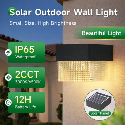 Solar Wall Light Led Courtyard Street Exterior Garden Wall Lighting