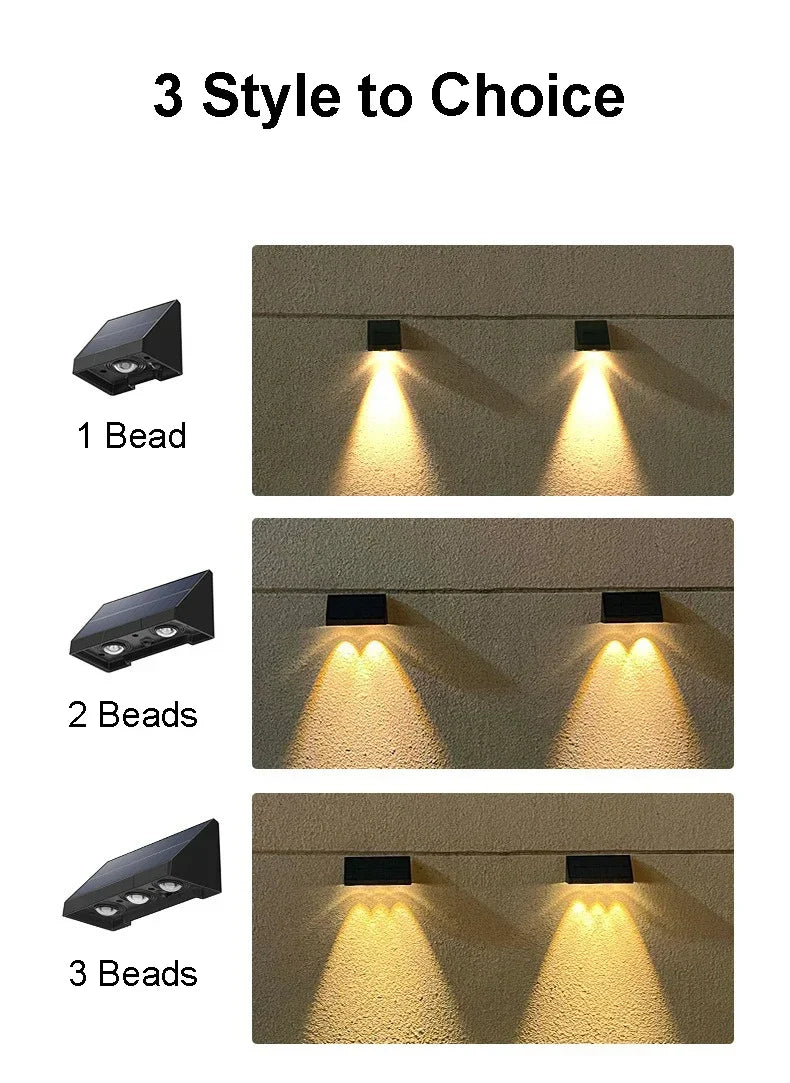 Solar Wall Light Outdoor Porch Lights Illumination LED Lamp