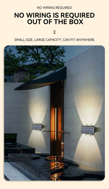 Solar Wall Light Led Courtyard Street Exterior Garden Wall Lighting