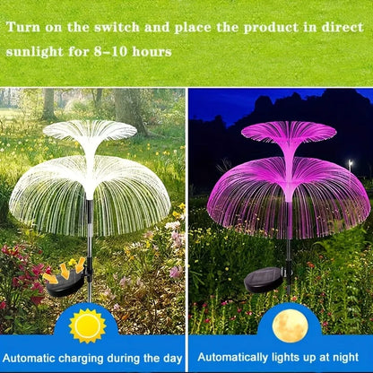 Jellyfish Reed Lights Solar Outdoor Color Changing Lights
