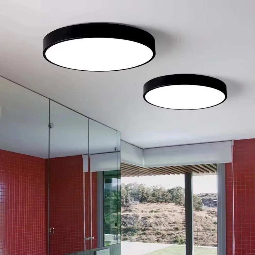 LED Nordic Ceiling Light Circular Grain Macaron Lamp