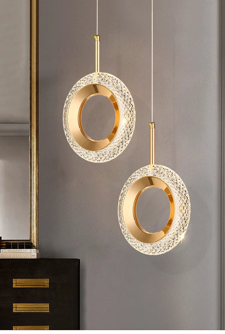 Modern Crystal LED Pendant Lamps Indoor Lighting For Home Decor
