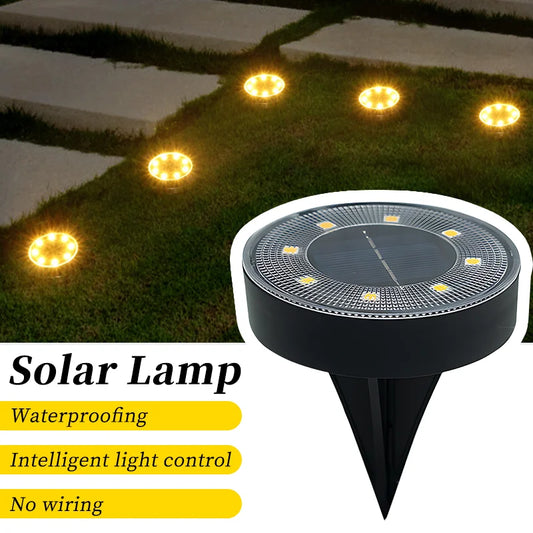 LED Outdoor Solar Power Ground Light IP68 Waterproof Lighting