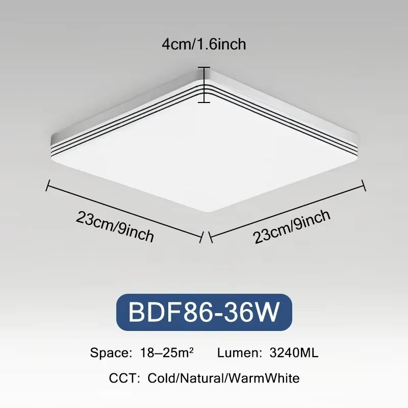 18W-48W LED Ceiling Light 15-30CM Square Ceiling Panel Light