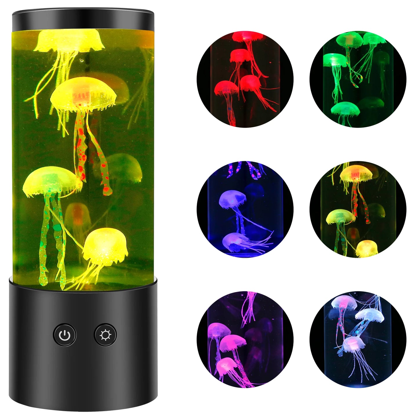 Jellyfish Night Light LED Fish Tank Lamp Desktop Decor