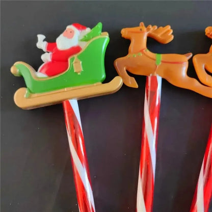 5 Pieces /Set LED Solar Christmas Santa Claus&Reindeer Garden Lights