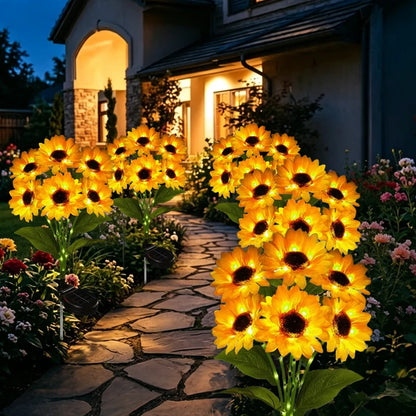 Solar Flowers Lights Outdoor Garden Decor Sunflower Lights