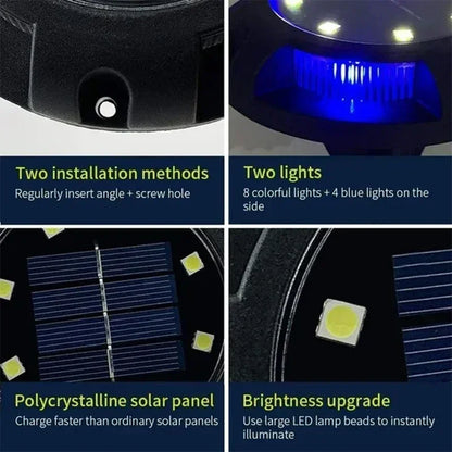 Solar Lights Outdoor 12LEDs Disk Underground Lamp Yard Decoration
