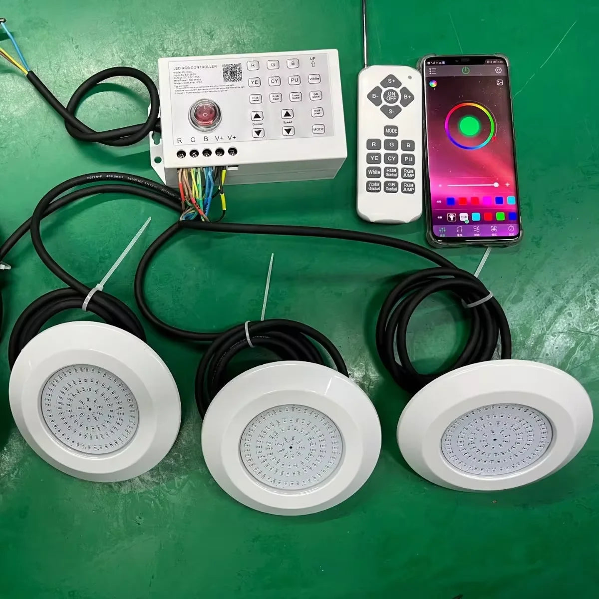 RGB LED Pool Light 12W Bluetooth APP Control Lamp