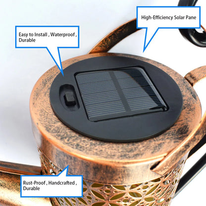 Solar Watering Can Light Outdoor Garden Decoration