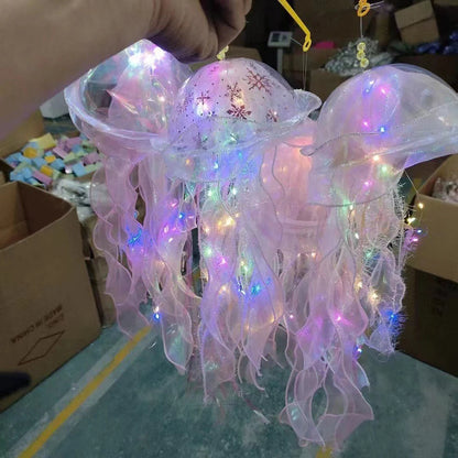 DIY Jellyfish Bedroom Light Lamp Hanging Ceiling Lanter