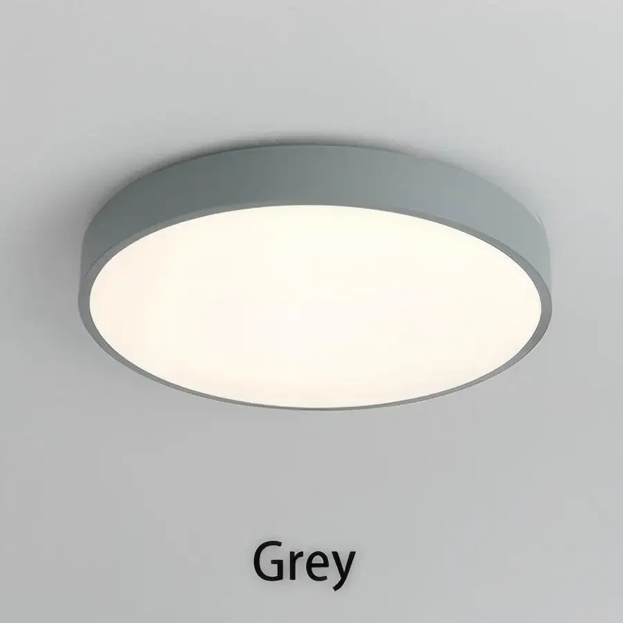 LED Nordic Ceiling Light Circular Grain Macaron Lamp