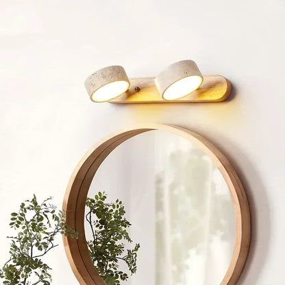 Travertine Duo Wall Light Wabi Sabi Creative Round LED