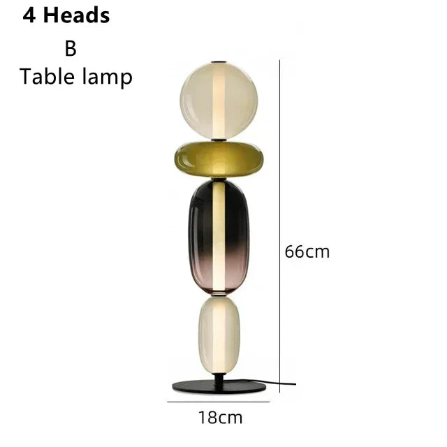 Italian Creative Colored Glass Designer LED Floor Light
