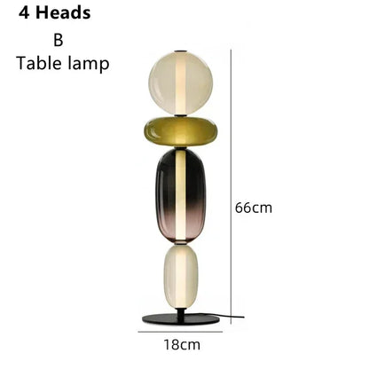 Italian Creative Colored Glass Designer LED Floor Light