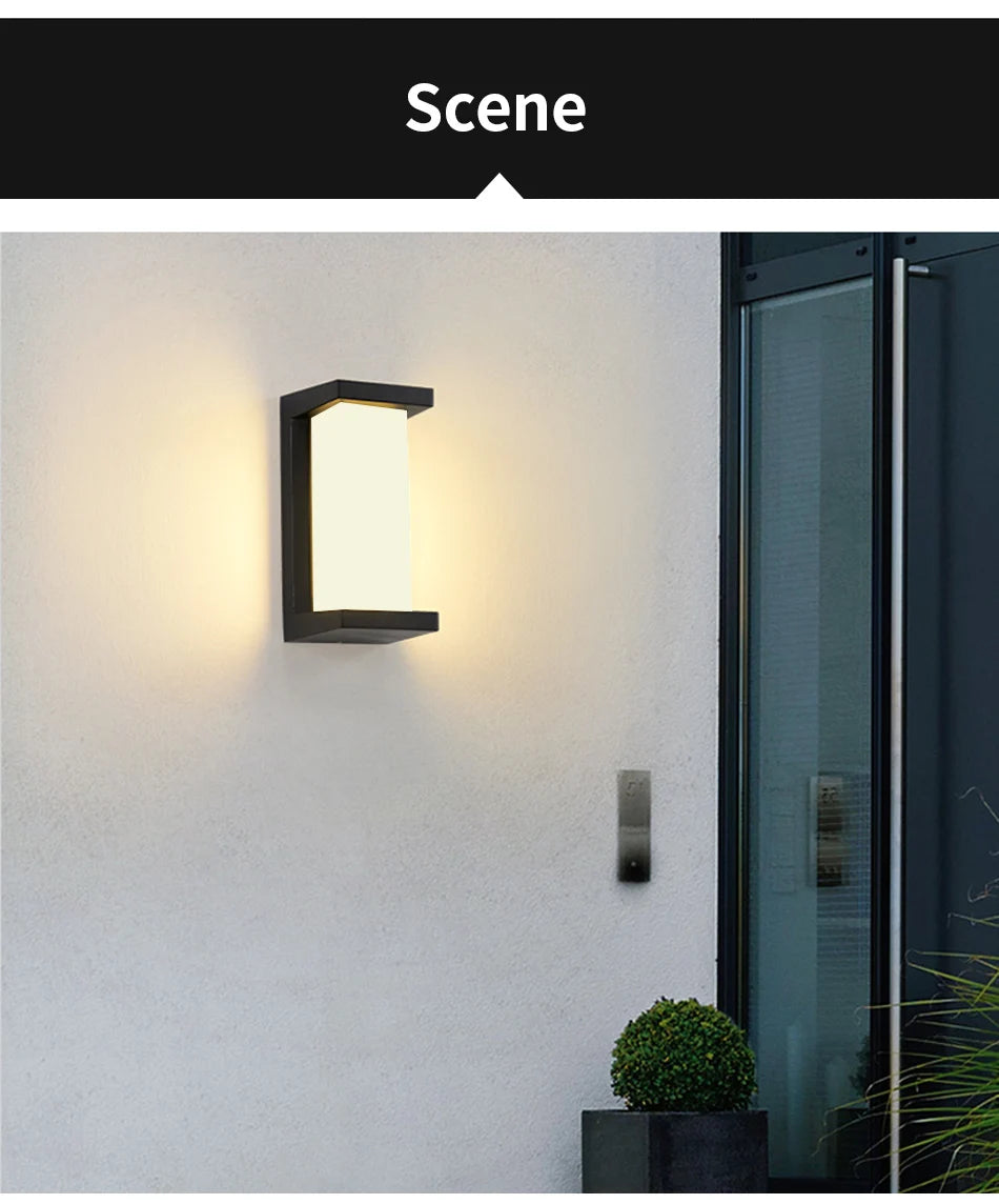 LED Outdoor Wall Lamp Waterproof IP65 Radar Sensor Ligthing