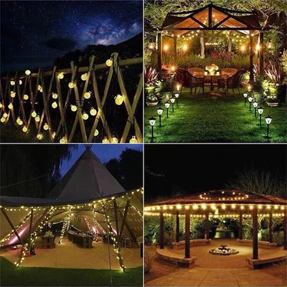 LED Solar-Powered Bubble Ball LED String Light Waterproof Outdoor