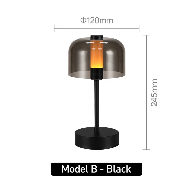 Modern Retro Nordic Desk Lamp Rechargeable Indoor Table Lamp