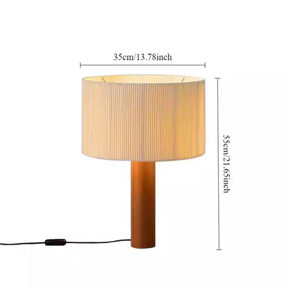 Nordic Vintage Table Lamp Solid Wood Reading Lamp