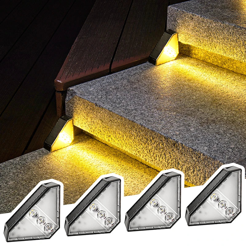 Solar-Powered Step Lights, Outdoor Stair Lights, Step Lights