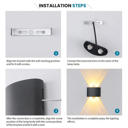 Led Wall Lamp outdoor Stair Light Fixture Bedside Loft