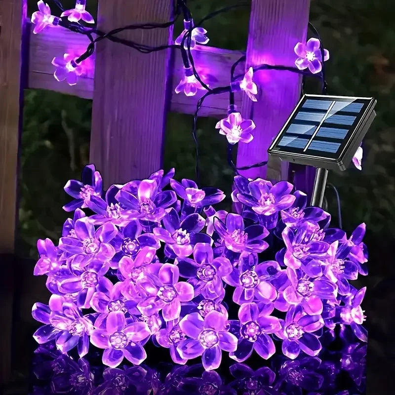 Solar Cherry Blossom Garden Blossom Lights Garlands