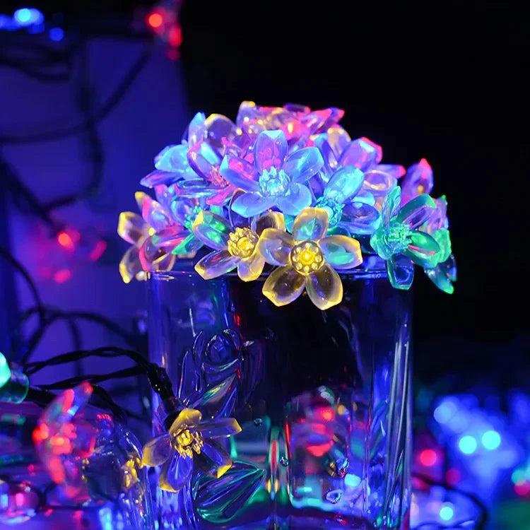 Solar Cherry Blossom Garden Blossom Lights Garlands