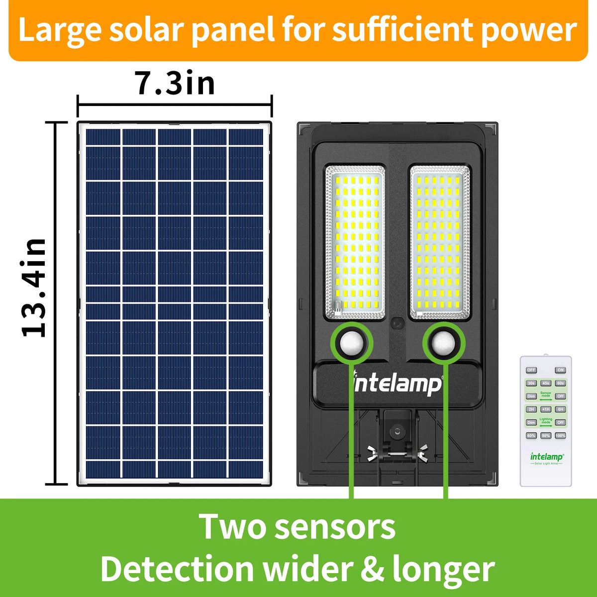 Super Large Solar Panel Floodlight For Parking Lots Patio Yard