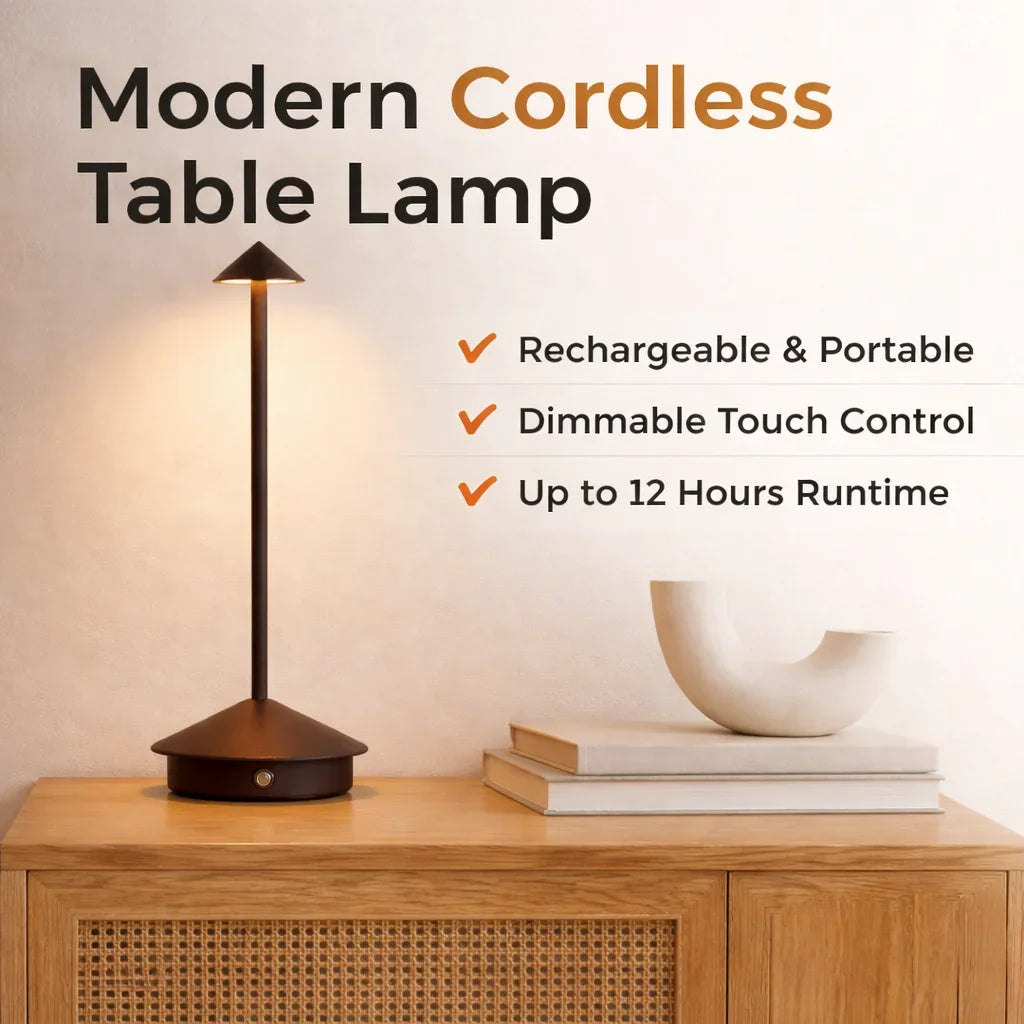 Rechargeable LED Table Light Wireless Desk Night Bedside Lamp