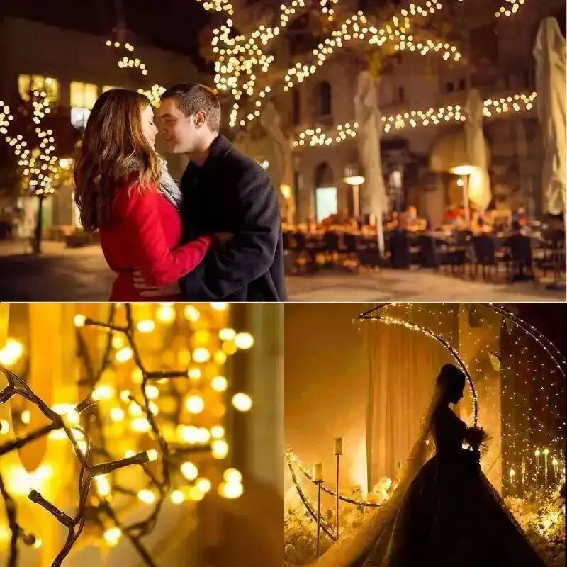 8Modes Solar String LED Fairy Lights Garland Festoon Outdoor