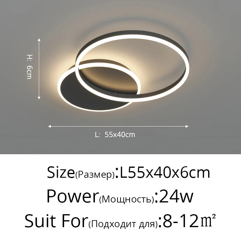 Modern Round Design Ceiling Lights  Circle Rings Lighting