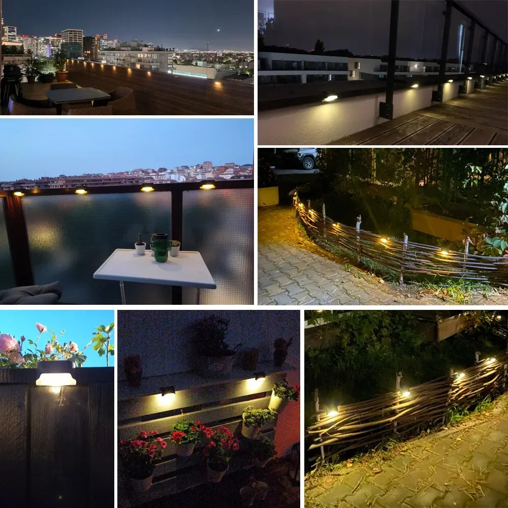 LED Solar Step Lamp Path Stair Outdoor Garden Lights