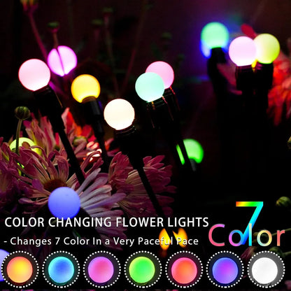 10 LED Solar Garden Lights Firefly Waterproof Solar Lights Outdoor