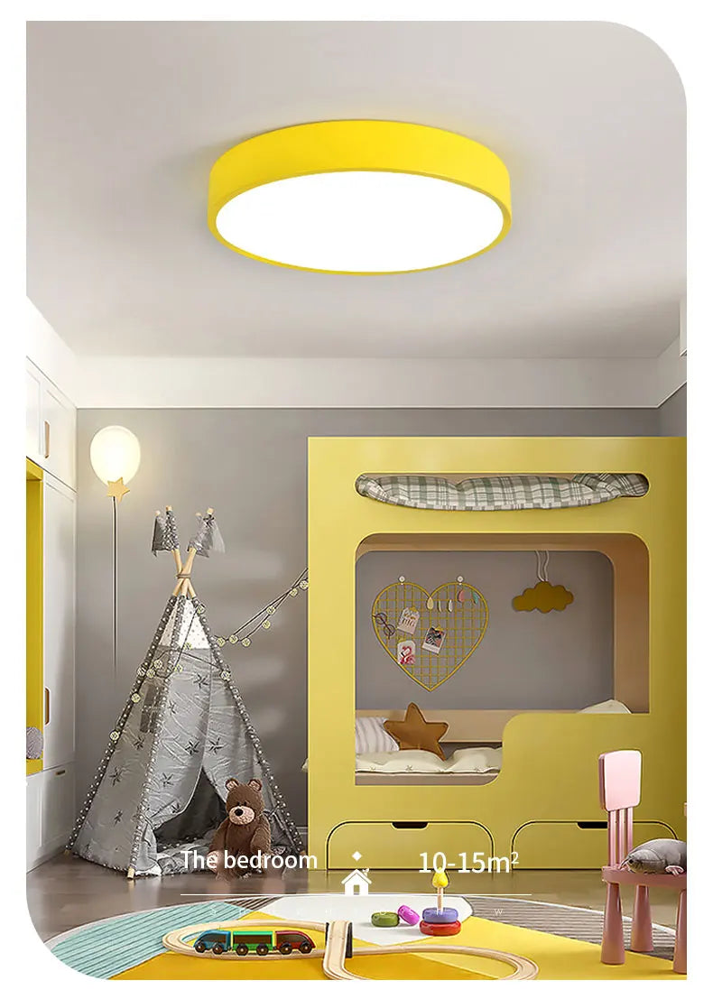 LED Nordic Ceiling Light Circular Grain Macaron Lamp