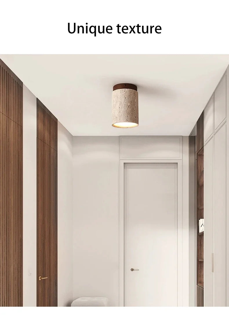Japanese Style LED Ceiling Lamp Round Downlight Surface
