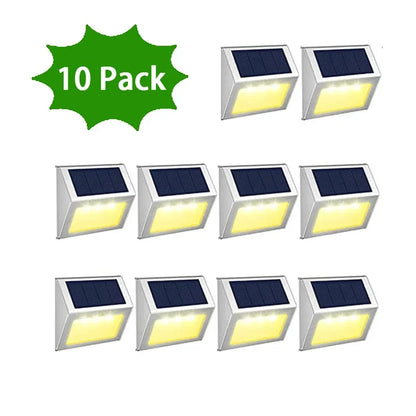 Solar Lights LED Stainless Steel Outdoor Deck Lights Solar
