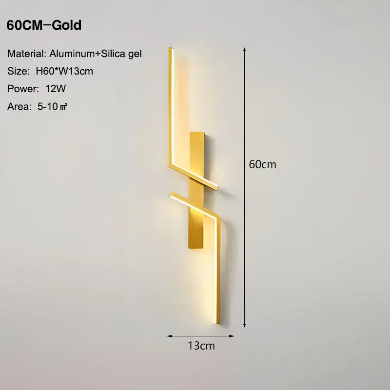 Long Strip LED Wall Lamps for Bedroom Living Room Indoor