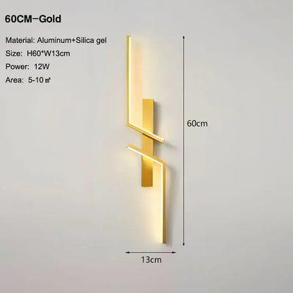 Long Strip LED Wall Lamps for Bedroom Living Room Indoor
