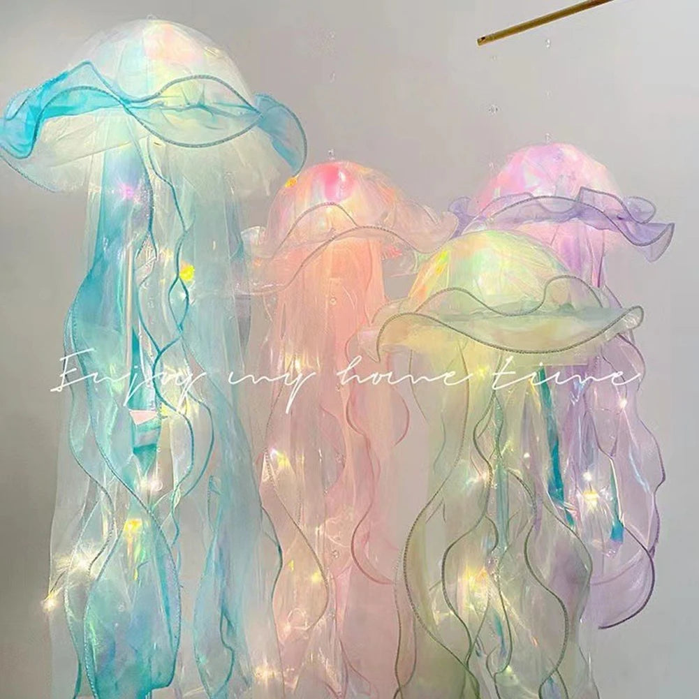 DIY Jellyfish Bedroom Light Lamp Hanging Ceiling Lanter