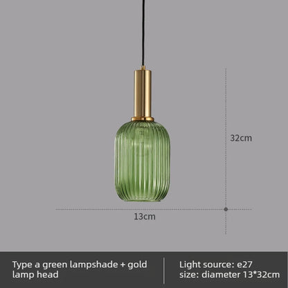 Simple Retro Single Head Ceiling Chandelier Creative  Light