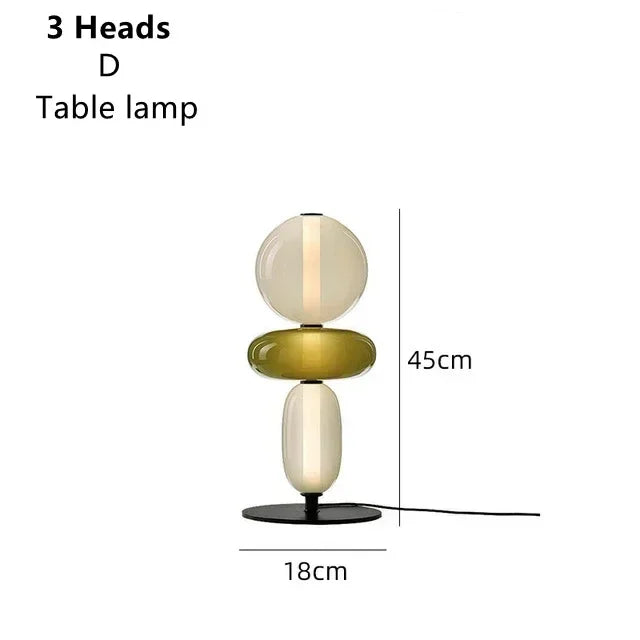 Italian Creative Colored Glass Designer LED Floor Light