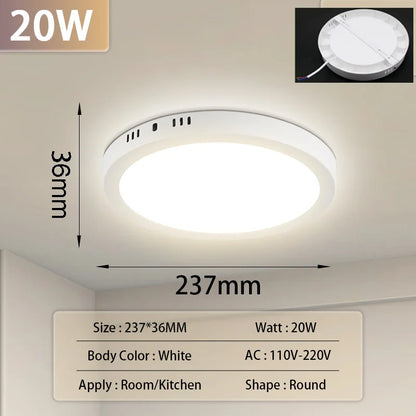 Led Ceiling Lamp 110-265V Ultra Thin Panel Led Light