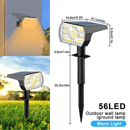 Solar Powered Wall Light Auto On/Off for Yard Garden Pathway