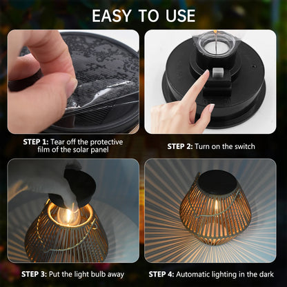 Solar Lantern Outdoor Solar Lanterns Waterproof for Garden Yard