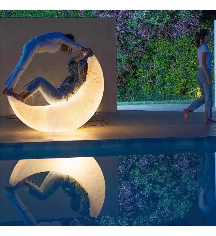 Moon Lamp Floor Lamp Lounge Chair Creative Romantic Design