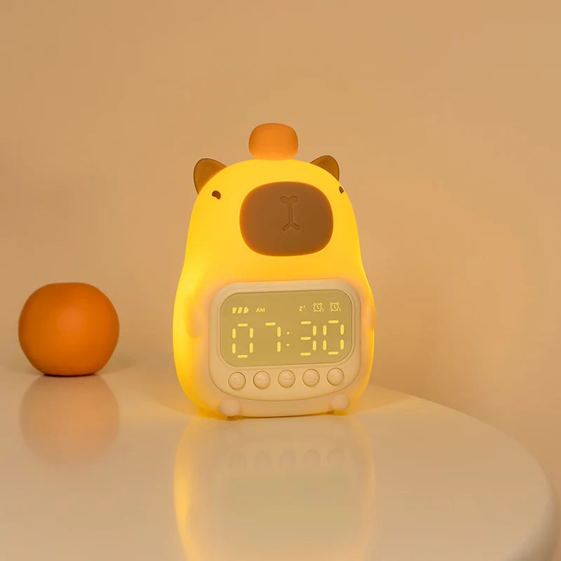 Capybara Alarm Clock with Night Lights Sleep Wake Up Clocks