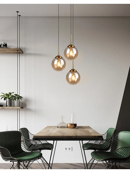 Modern Luxury Metal Chandelier Nordic Creative LED Glass