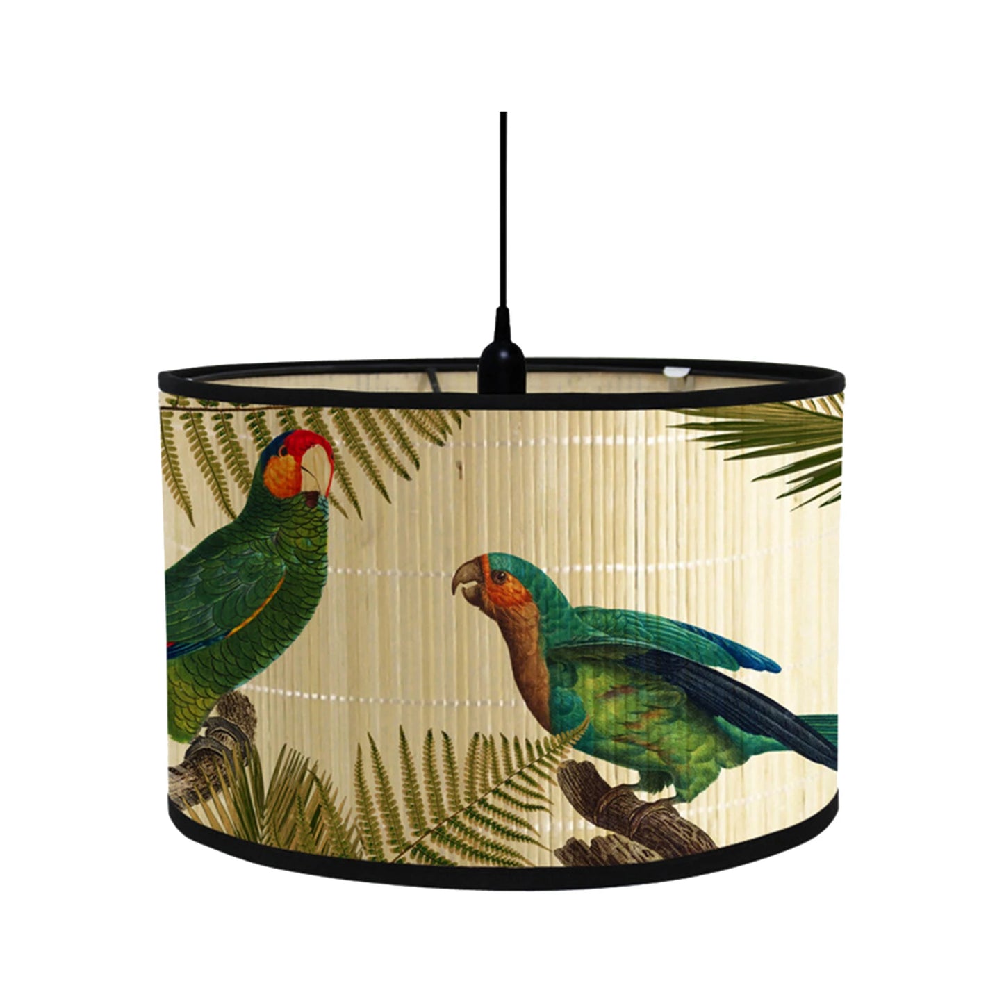 Retro Style Flower Printing Lampshade Japanese Style