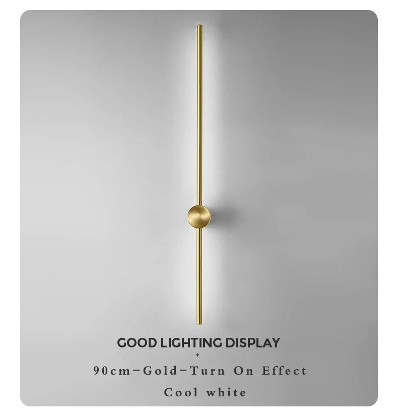Nordic Art Design Minimalist Long Line Wall Lamps Modern