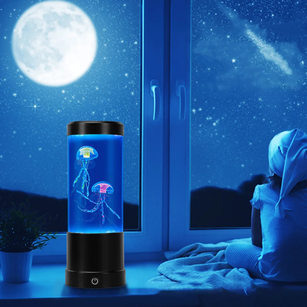 Color Changing Jellyfish Lamp Usb Table Night Light